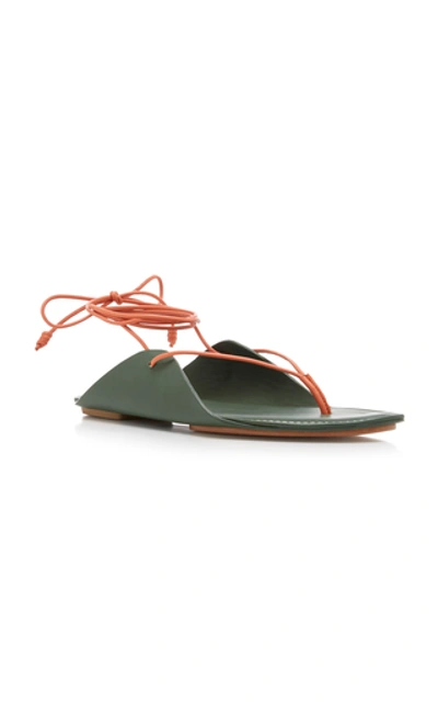 Shop Ulla Johnson Aidy Leather Sandals In Blue