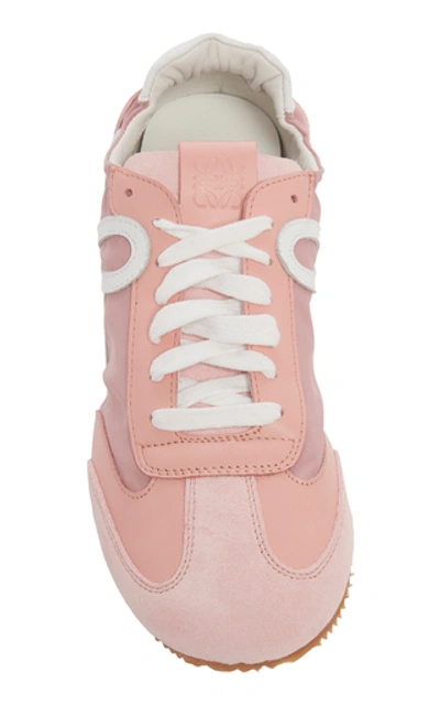 Shop Loewe Ballet Runner Leather Sneakers In Pink