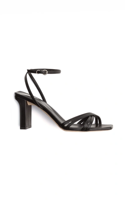 Shop Aeyde Annabella Leather Sandals In Black