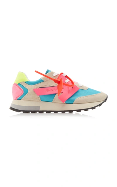Shop Off-white Hg Runner Leather And Suede Low-top Sneaker In Multi