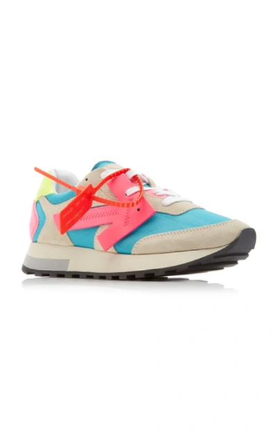 Shop Off-white Hg Runner Leather And Suede Low-top Sneaker In Multi