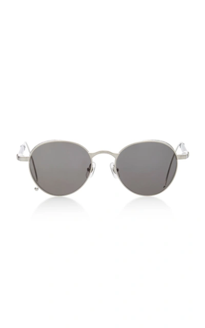 Shop Matsuda Eyewear Round-frame Metal Sunglasses In Silver