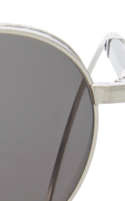 Shop Matsuda Eyewear Round-frame Metal Sunglasses In Silver
