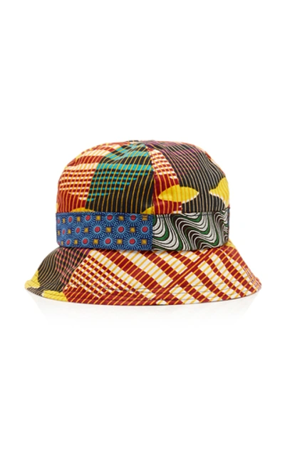 Shop Albertus Swanepoel Patchwork Cotton Bucket Hat In Multi