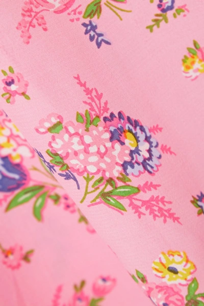 Shop Faithfull The Brand + Net Sustain Daija Floral-print Crepe Midi Dress In Baby Pink