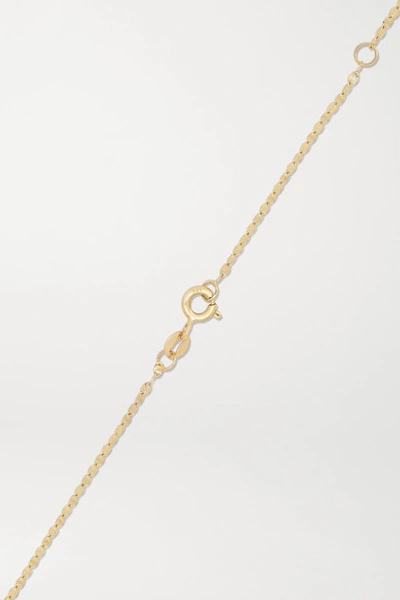 Shop Lito Small Sienna 14-karat Gold Chalcedony Necklace