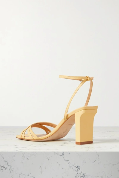 Shop Aeyde Annabella Leather Sandals In Yellow