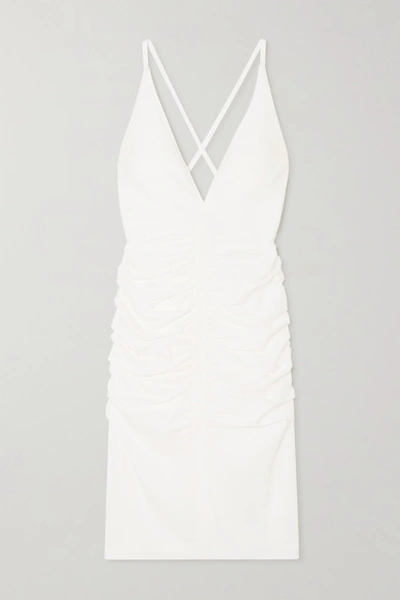 Shop Tom Ford Ruched Jersey Dress In White