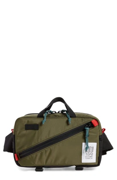 Shop Topo Designs Quick Pack Belt Bag In Olive/black