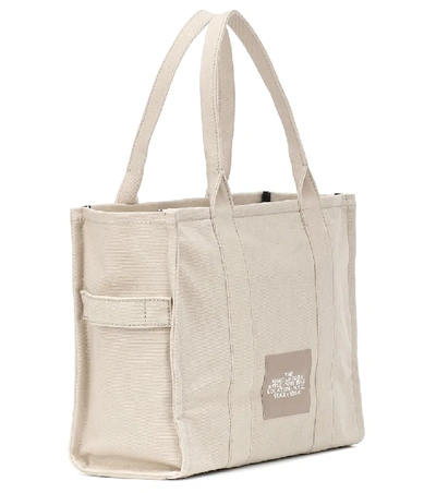 Shop Marc Jacobs The Large Canvas Tote Bag In Beige