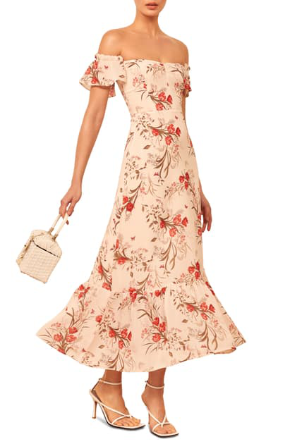 butterfly midi dress reformation