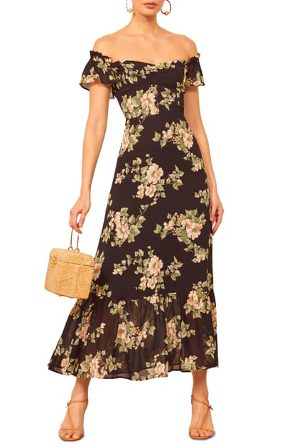 butterfly midi dress reformation
