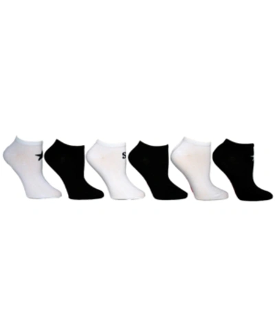 Shop Steve Madden Women's 6-pk. Solid With Star & Logo Low-cut Socks In White