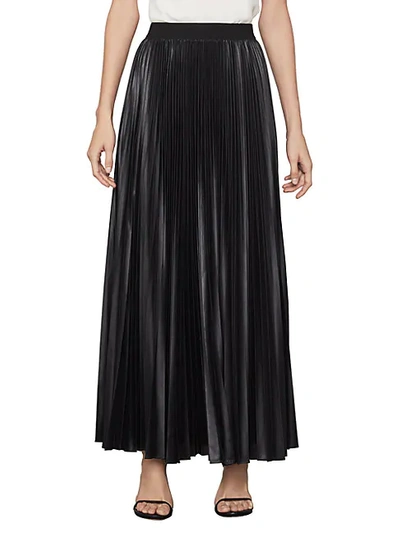 Shop Bcbgmaxazria Dallin Pleated Maxi Skirt In Fatigue