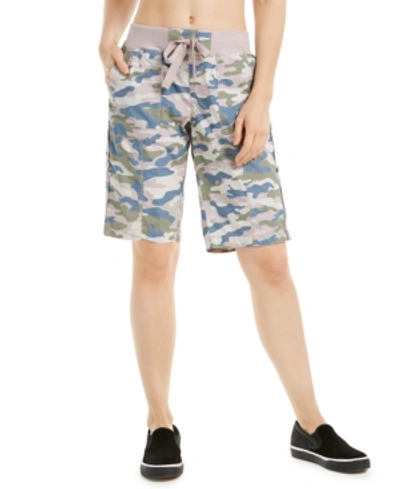 Shop Calvin Klein Performance Camo Convertible Cargo Bermuda Shorts In Camo Multi Combo