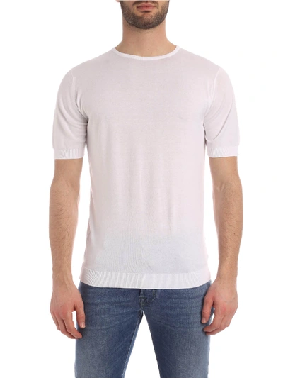Shop John Smedley Belden T-shirt Cn Ss In White