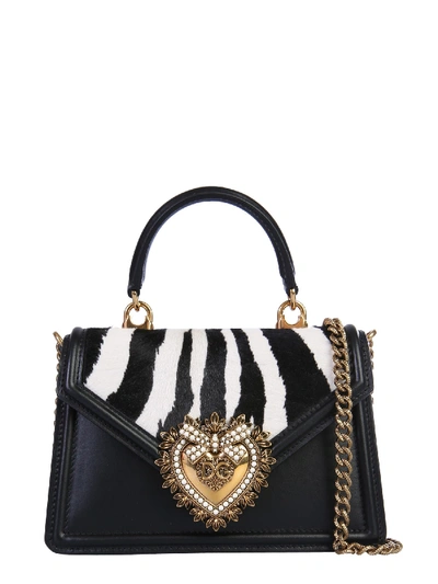 Shop Dolce & Gabbana Small Devotion Bag In Nero