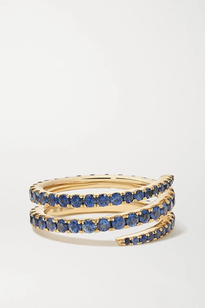 Shop Anita Ko Coil 18-karat Gold Sapphire Ring