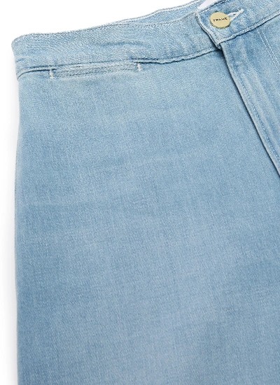 Shop Frame Light Wash Culotte Jeans In Blue