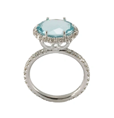 Shop Lo Spazio Jewelry Lo Spazio Aqua Lucente Ring(v) In Sky_blue