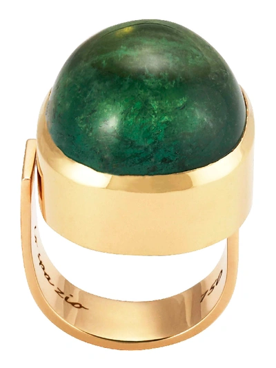 Shop Lo Spazio Jewelry Lo Spazio Eden Rock Ring In Green