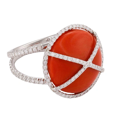 Shop Lo Spazio Jewelry Lo Spazio Mare Di Stelle Ring In Red