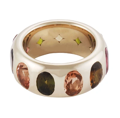 Shop Lo Spazio Jewelry Lo Spazio Multi Colored Tourmaline Ring In Multicolor