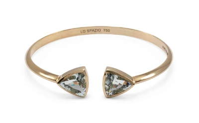 Shop Lo Spazio Jewelry Lo Spazio Aqua Marine Bangle In Light_blue