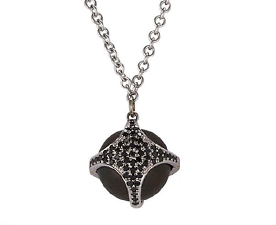 Shop Lo Spazio Jewelry Lo Spazio Luna Di Stelle Necklace In Dark_grey