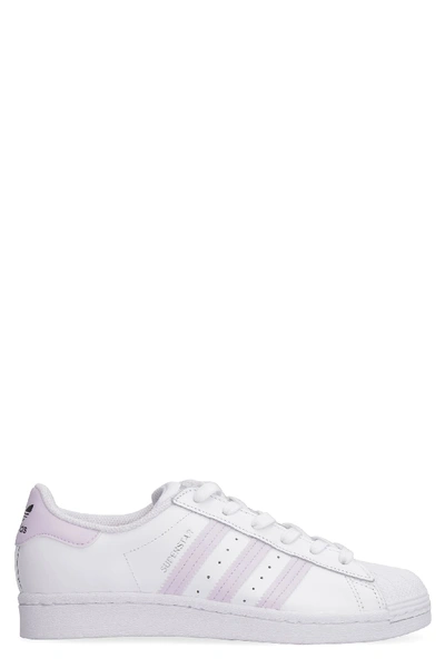 Shop Adidas Originals Superstar Leather Low-top Sneakers In White