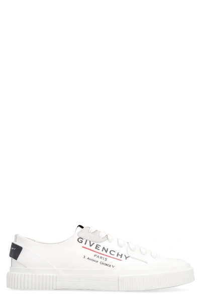 Shop Givenchy Tennis Light Canvas Low-top Sneakers In White