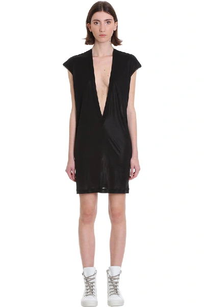 Shop Rick Owens Dylan T Dress In Black Viscose