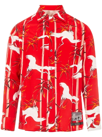 Shop Buscemi Bird Shirt In Red