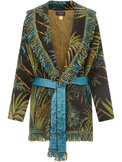 Shop Alanui Monkey Jungle Cardigan In Multicolor