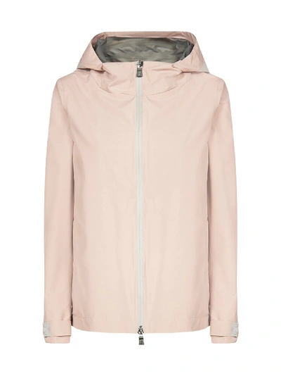 Shop Herno Hooded Nylon Jacket In Cipria