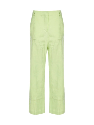 Shop Jacquemus Trousers In Green