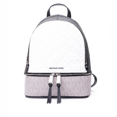 Michael Michael Kors Rhea Backpack In Black - White - Gray | ModeSens