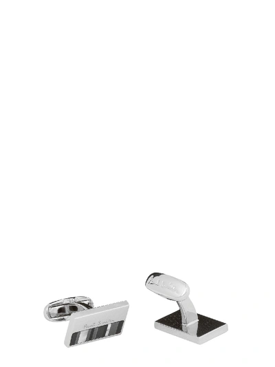 Shop Paul Smith Cufflinks With Logo In White