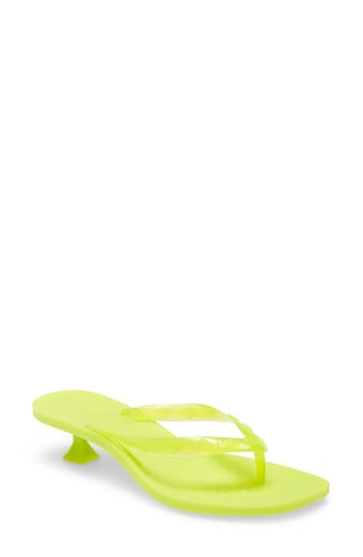 Shop Sigerson Morrison Iconic Kitten Heel Flip Flop In Lime Green