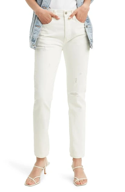 Shop Levi's 501 Distressed High Waist Skinny Jeans In Do Not Mind If I Do
