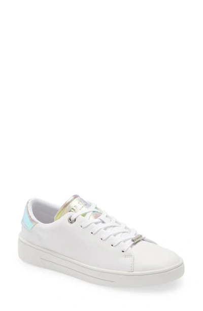 Shop Ted Baker Zenno Sneaker In White Leather