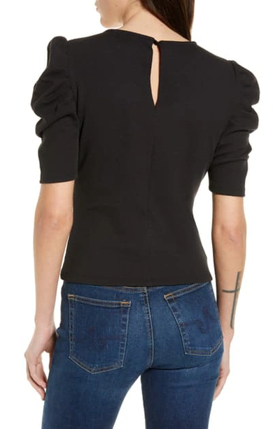 Shop Ali & Jay Toodling Around Puff Sleeve Top In Black