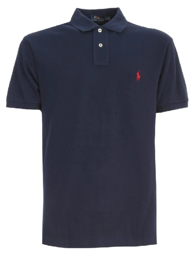 Shop Polo Ralph Lauren Cotton Polo Shirt In Blue