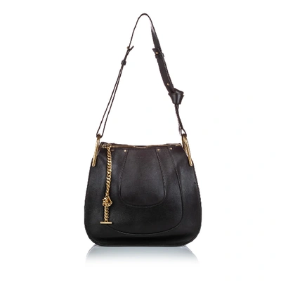 Pre-owned Chloé Leather Hayley In Black