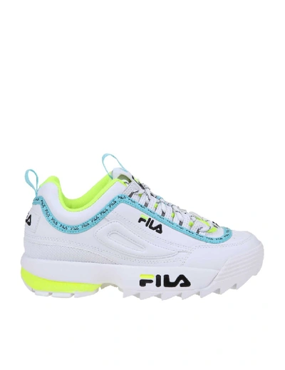 Shop Fila Disruptor Sneakers In White Leather