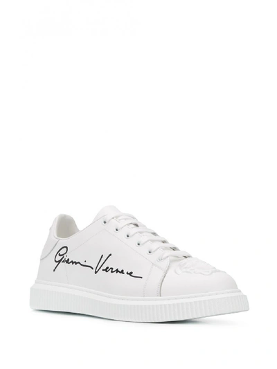 Shop Versace Sneakers With Logo In White