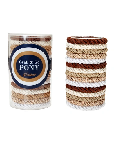 Shop L Erickson Grab & Go Pony Elastics Tube, Set Of 15 In Light Gold Pack