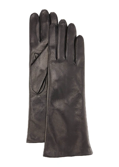 Shop Portolano Napa Leather Gloves In Navy