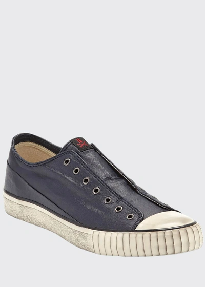 Shop John Varvatos Men's Bootleg Laceless Low-top Sneakers In Red