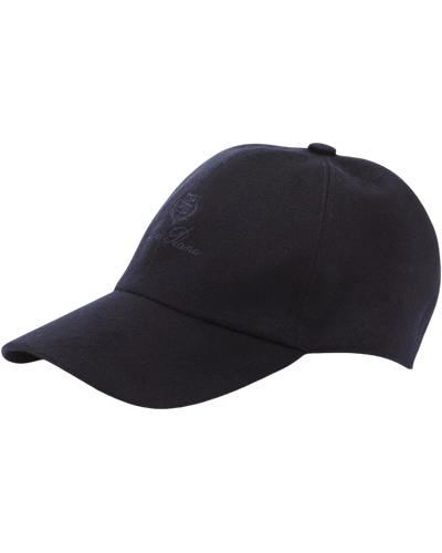 Shop Loro Piana Storm System Cashmere Baseball Hat In Black/blue